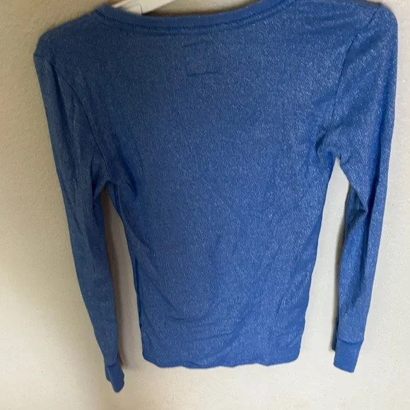 PINK Victoria's Secret Shimmering Blue Top with Silver Heart - Picture 4 of 4